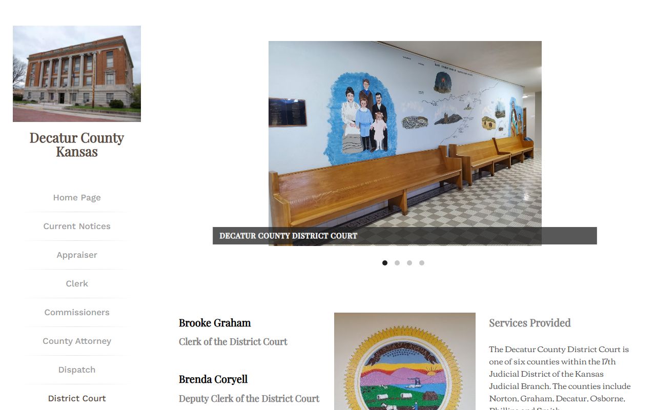 Decatur County court records District Court office page