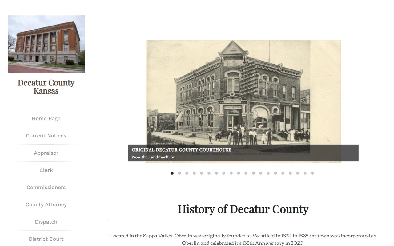 Decatur County court history courthouse records page