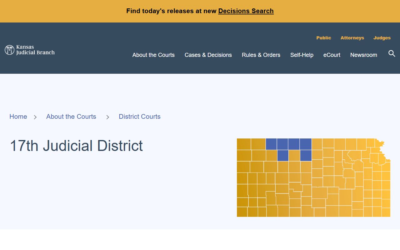 Decatur County District Court 17th Judicial District listing